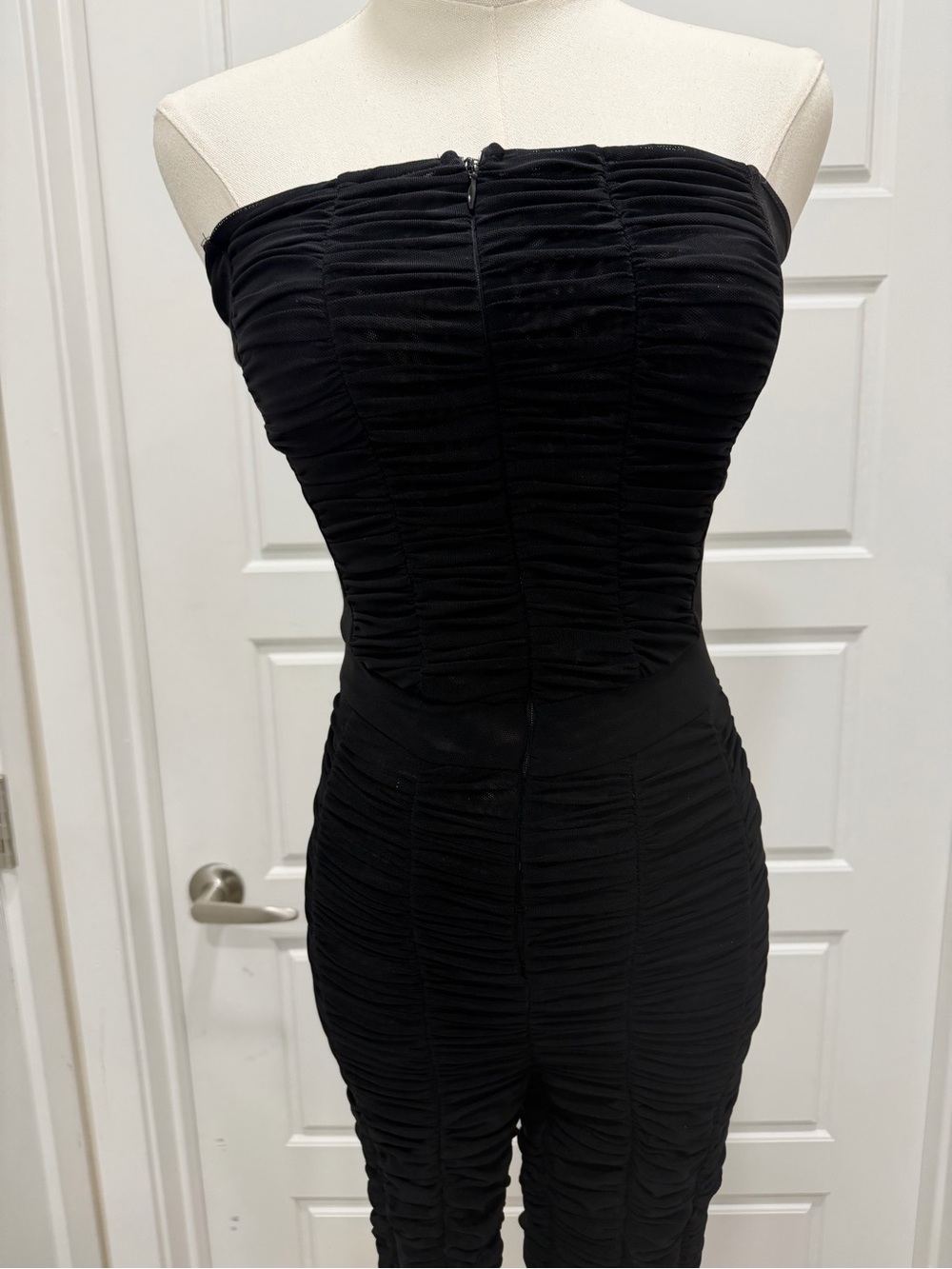 I.AM.GIA Ophelia Strapless Ruched Black Jumpsuit - Picture 4 of 10